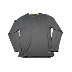 Omniwool Mens Long Sleeve Layering Base Layer Shirt Black Size L Outdoor Hiking